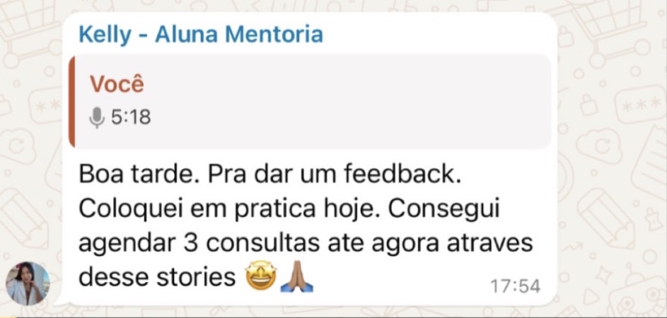 Depoimento de Kelly no Telegram